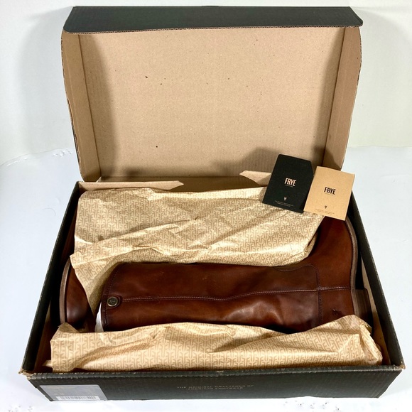 Melissa Button 2 Knee High Boots Cognac Size 6 NEW - Picture 4 of 17